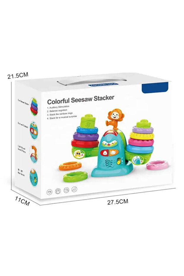 Interactive monkey balance with colored rings - 6