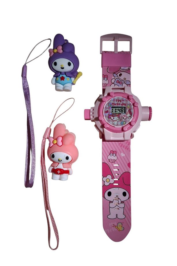 Kuromi My Melody Projeksiyonlu Saat 24 Farklı Karakter Yansıtma - 4