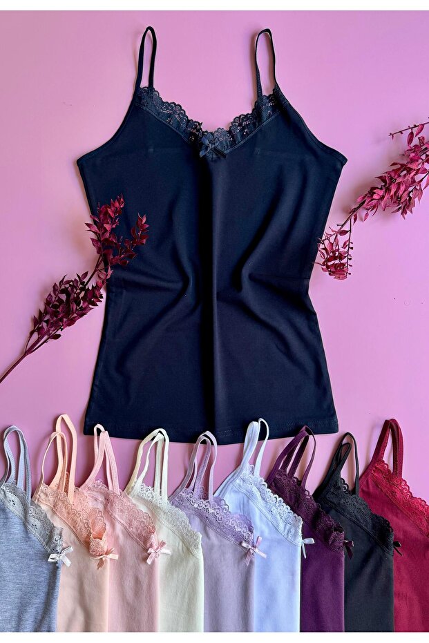 6 részes pamut puha alsóing csipke kötélpánttal és masnival - 2