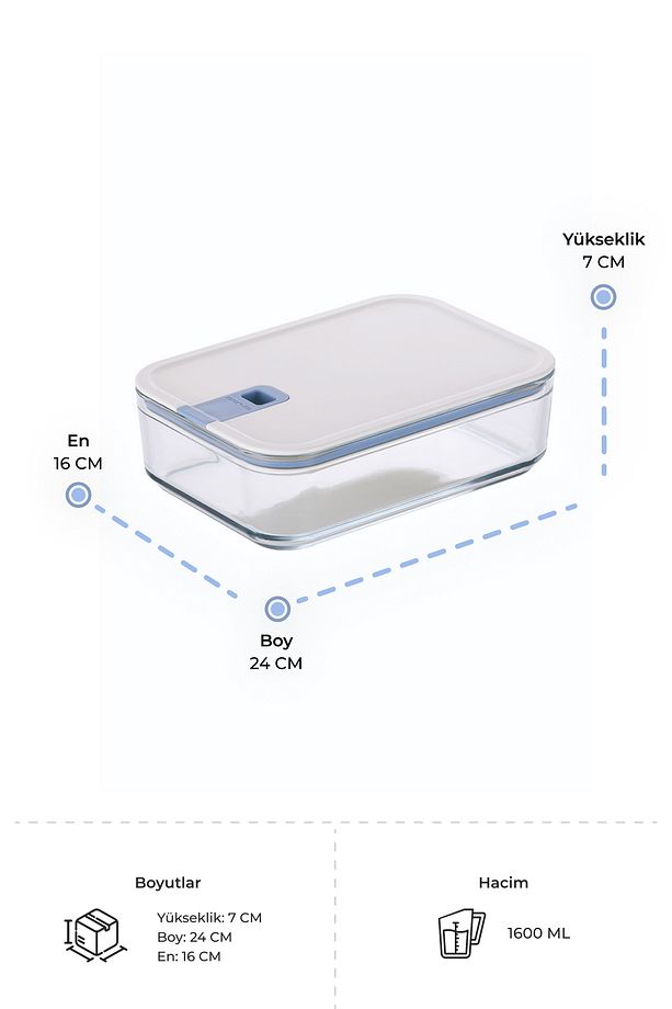 Perfect Seal Cam Saklama Kabı 1600ml - 6