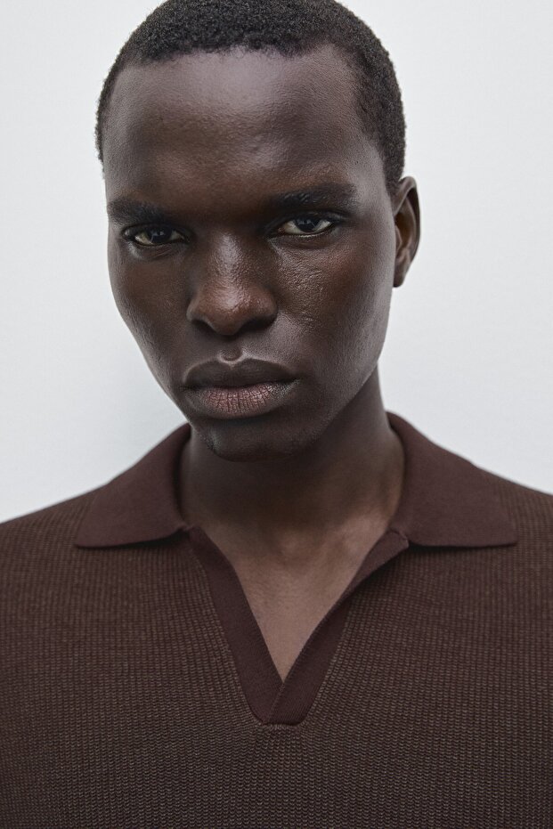 %100 pamuklu triko polo yaka t-shirt - 3