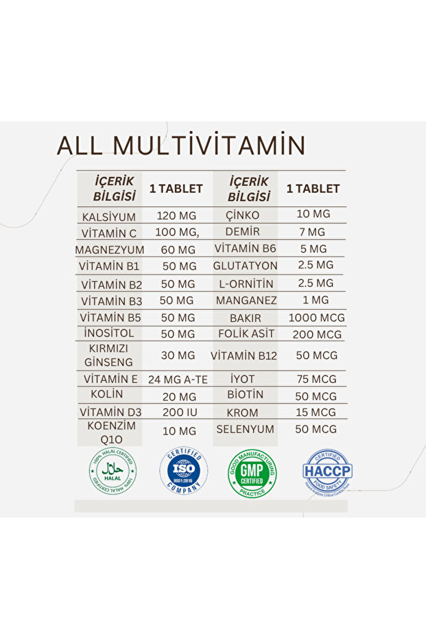Dearvit All Multivitamin Multimineral 30 Tablets - 3