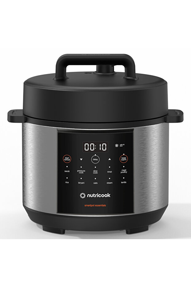 Smart Pot Electric Pressure Cooke 4L, 11 Cooking Programs, Food-Grade SS Pot, Silver/ Black