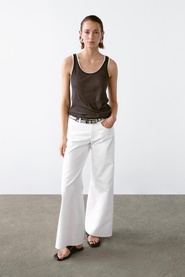 %100 pamuklu çift askılı top - 1