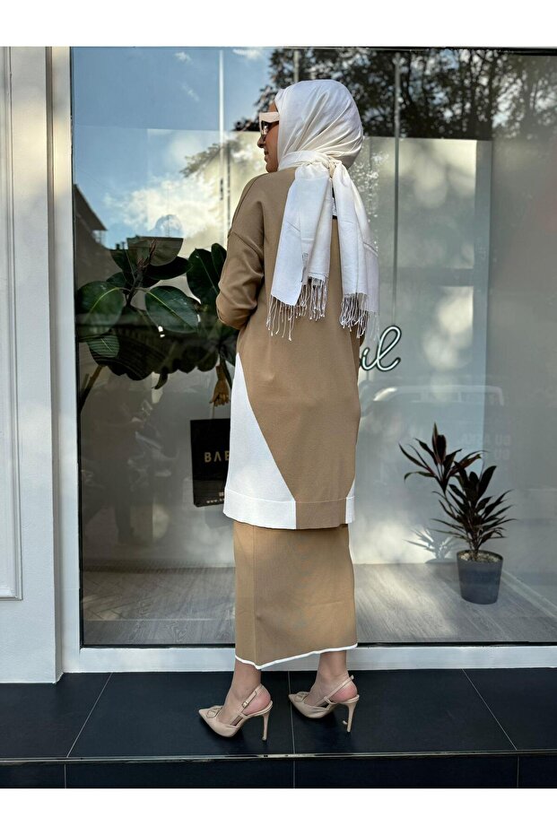 Triko Kalem Etek Camel - 2