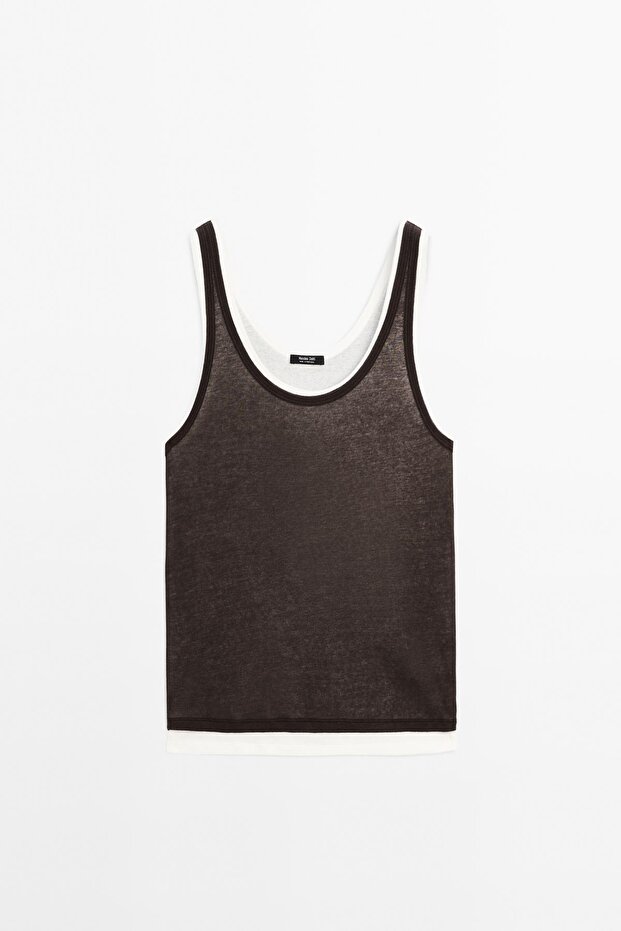 %100 pamuklu çift askılı top - 5