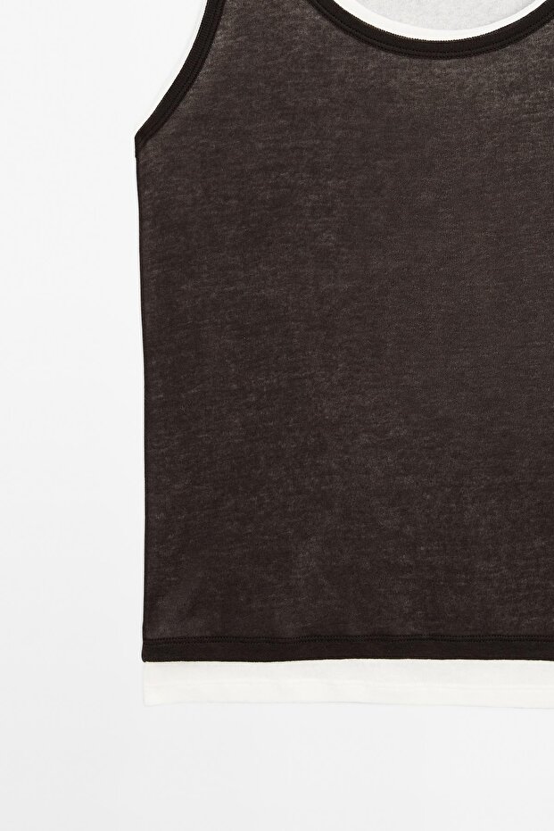 %100 pamuklu çift askılı top - 7