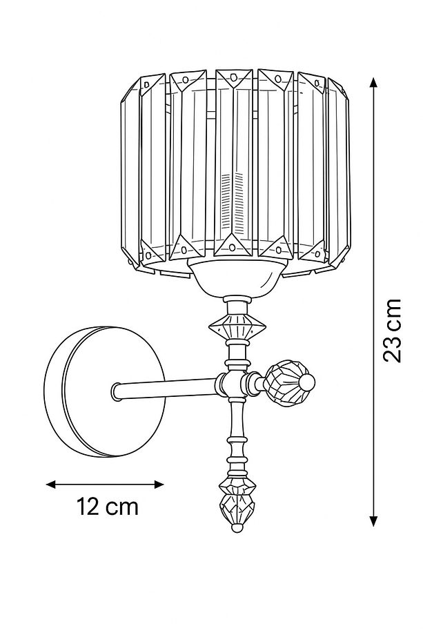 Cabo Tekli Eskitme Y-10 Kristal Taşlı Aplik - 3