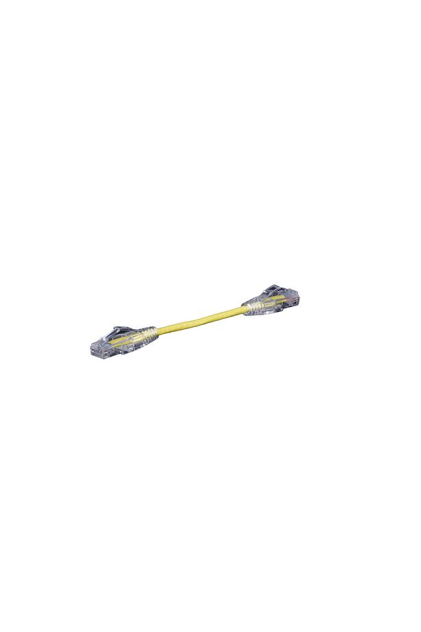 Cat6a 10gigabit 28awg 0.15m Sarı Patch Cord Kablo – 50u Altın Uçlu, Yüksek Hızlı (1ADET) - 1