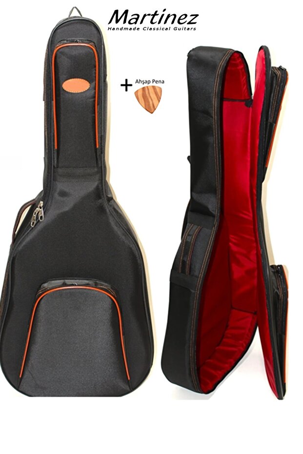 Martinez Mc-88classic Guitar Case Carry Bag Gigbag Soft Case Wooden Plectrums Gift