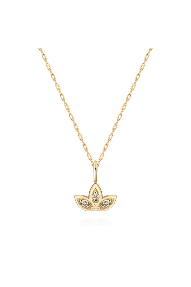 0,01 Karat Pırlanta Lotus Kolye - PR01554 - 2