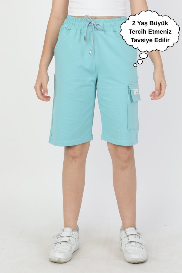 Girl's Summer Combed Cotton Sports Capri with Pockets