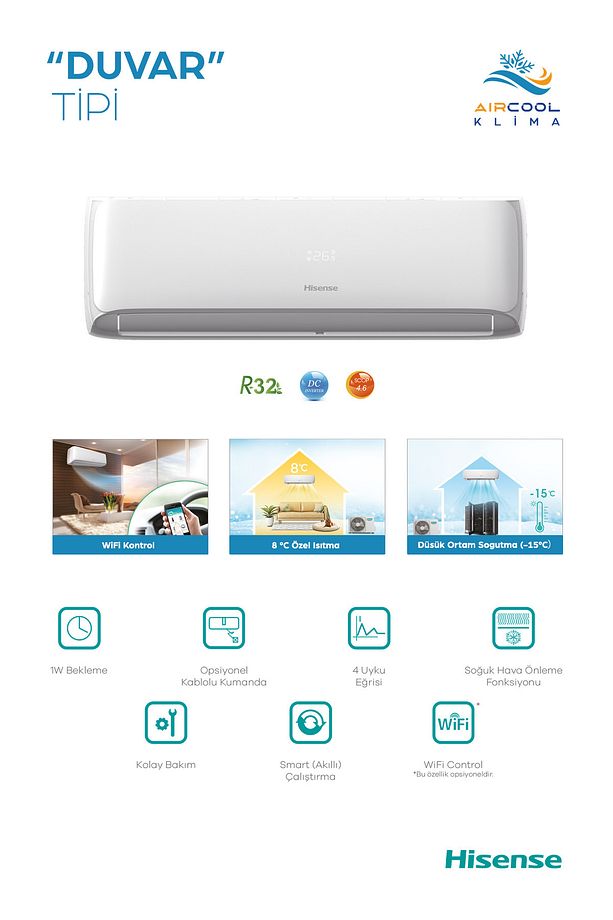 Aircool Duvar Tipi Klima 18.000 Btu (4 MT MONTAJ DAHİL) - 3