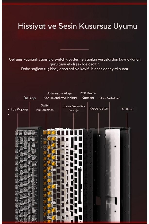 Ajazz AK680 Max HE Kablolu Manyetik Switch Klavye-8000Hz-0.125Ms - 7