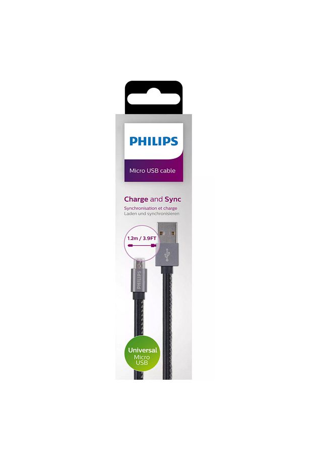 Micro Usb Kablosu 3a 60w Deri Kaplama Hızlı Şarj Ve Data Kablosu 1.2m Siyah - 1