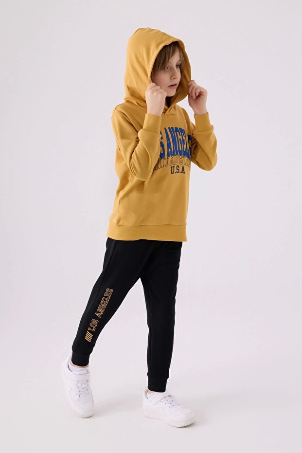Boy's Tracksuit - Mustard - 3