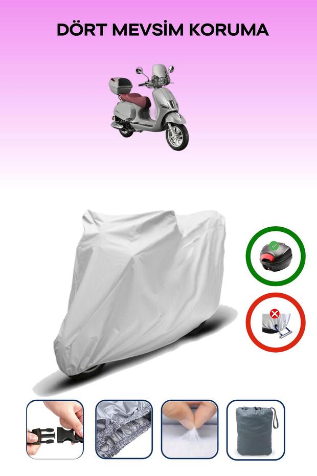 Kuba Beverly 125 Rear Bag Compatible Motorcycle Cover Waterproof Durable Fabric