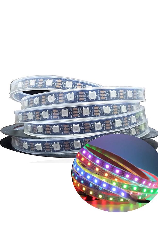 Elektronikaled - 5Volt Ws2812B Argb Adreslenebilir Pixel Şerit Led Ip68 Metrede 60 Led (5 METRE) - 4