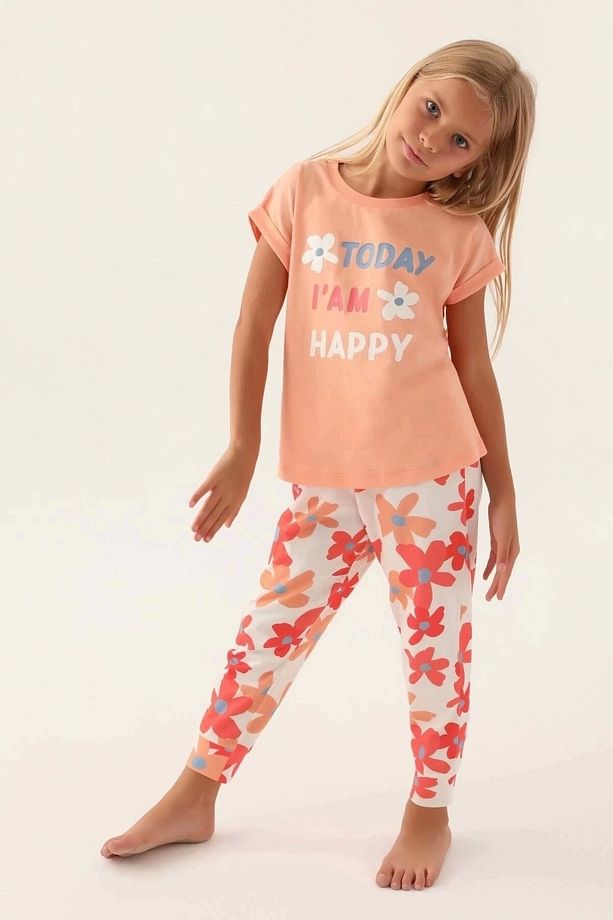 Kız Çocuk Mavi Pijama Takımı - 1