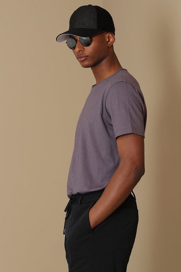 Junya Erkek Basic Tişört Mürdüm - 2