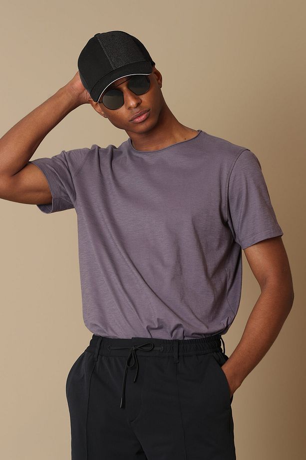 Junya Erkek Basic Tişört Mürdüm - 3