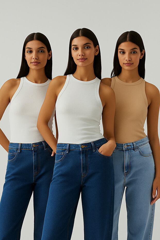3-Piece Halter Neck Tank Set