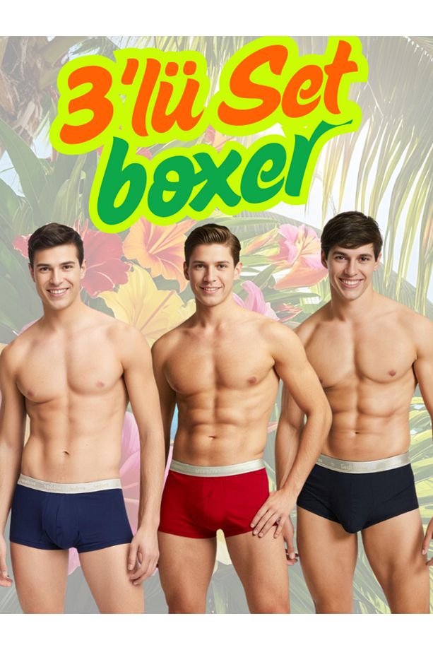 Erkek Micro Modal Boxer 3lü Set - 1