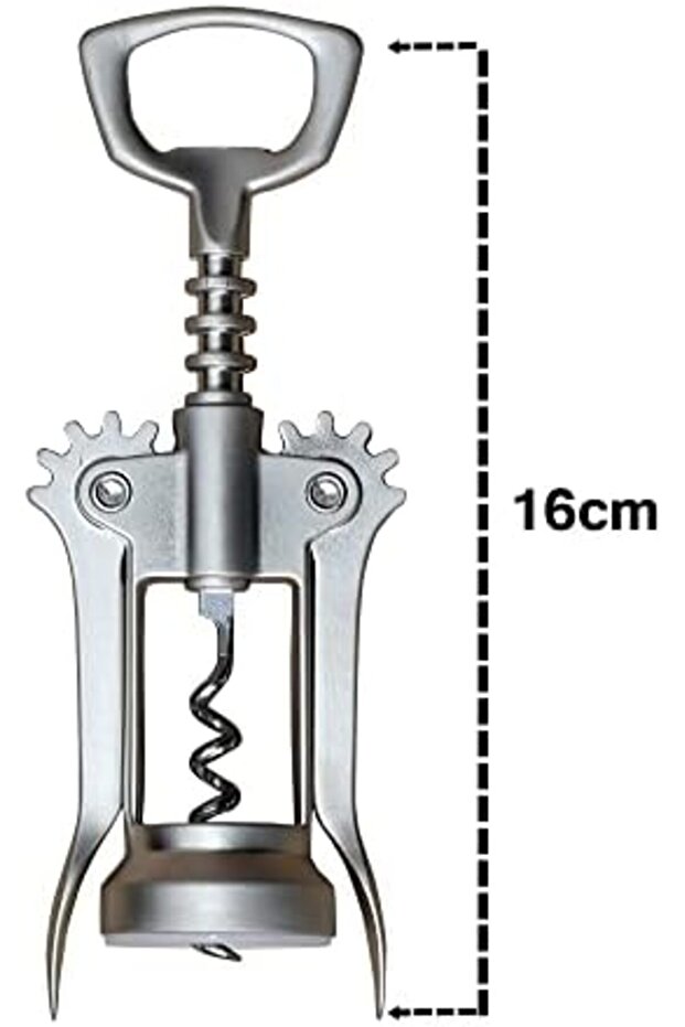 Idealisk Corkscrew With Levers & Bottle Opener – Easy Uncorking Tool, Silver-matt Finish - 4