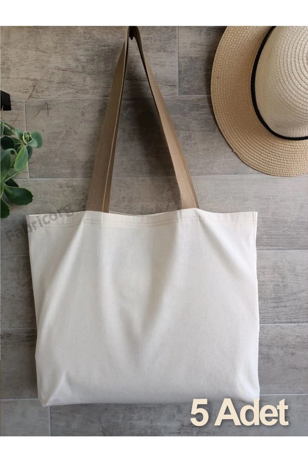5 Pieces of 42 Wire Raw Cloth Bags with Bottom Gusset Suitable for Punch (47X36X8 cm)