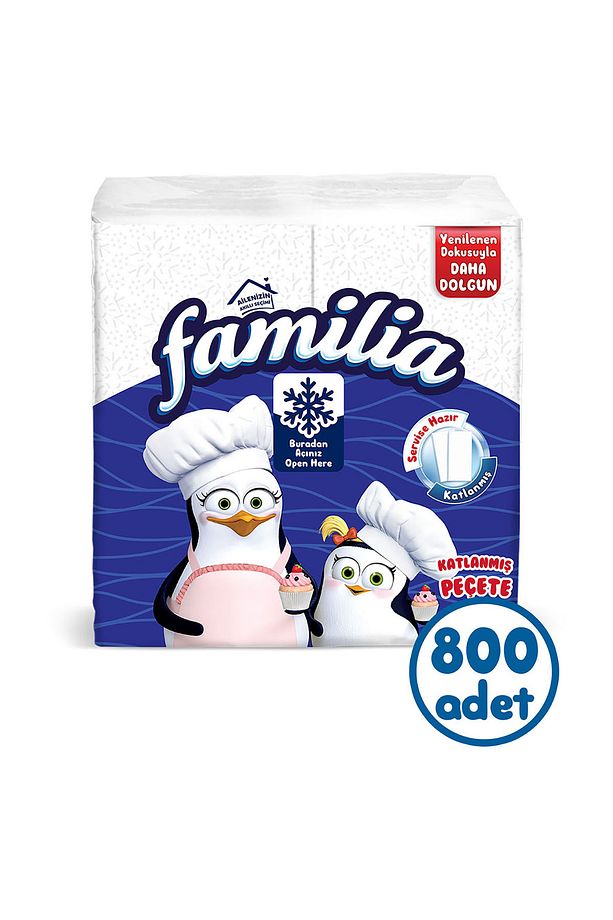 100'lü Katlanmış Peçete (8 PAKET X 100 YAPRAK) - 1