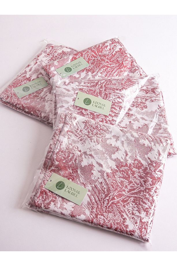 Yüksek Kaliteli Jakarlı Dokuma Kumaş Yuvarlak 160 X 160 Masa Örtüsü Bordo Ağırlıklı - 7
