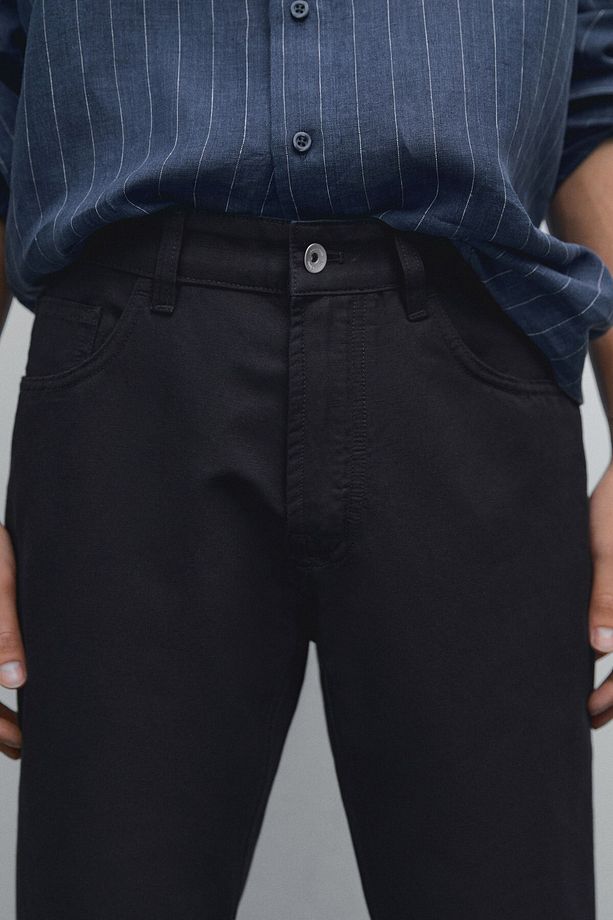 Pamuklu Tapered Fit Pantolon - 3
