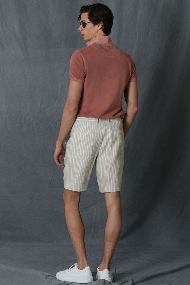 Andre Spor Erkek Chino Şort Slim Fit Bej - 6
