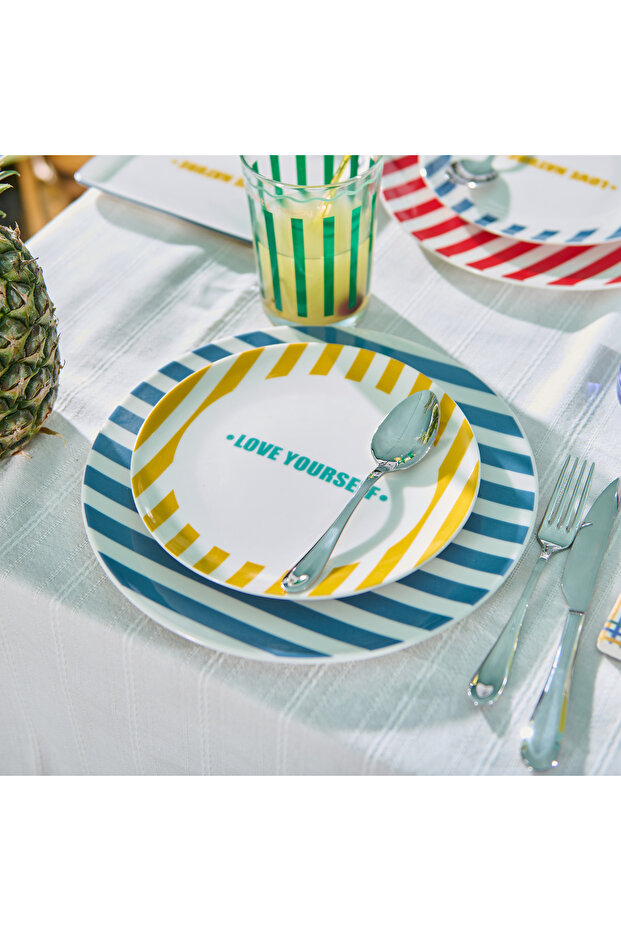 Kitchen Love Yourself Tatlı Tabağı - Sarı - 19 cm - 1