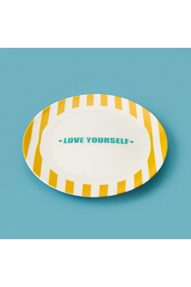 Kitchen Love Yourself Tatlı Tabağı - Sarı - 19 cm - 2