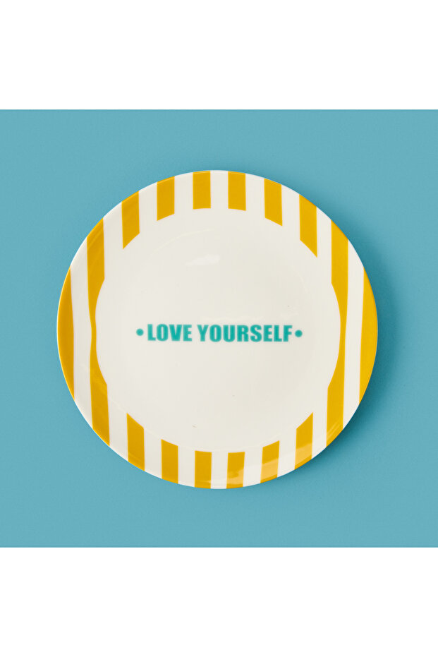 Kitchen Love Yourself Tatlı Tabağı - Sarı - 19 cm - 4