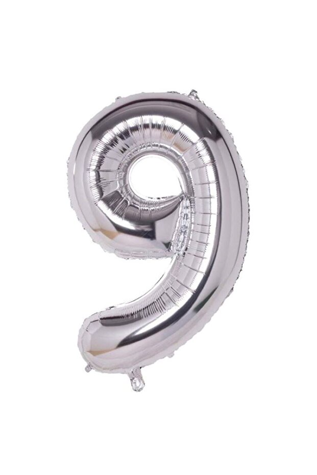 9 Years Old Silver Silver Gray Color Foil Balloon 34 Inch 80 cm Birthday Celebration Party Balloon