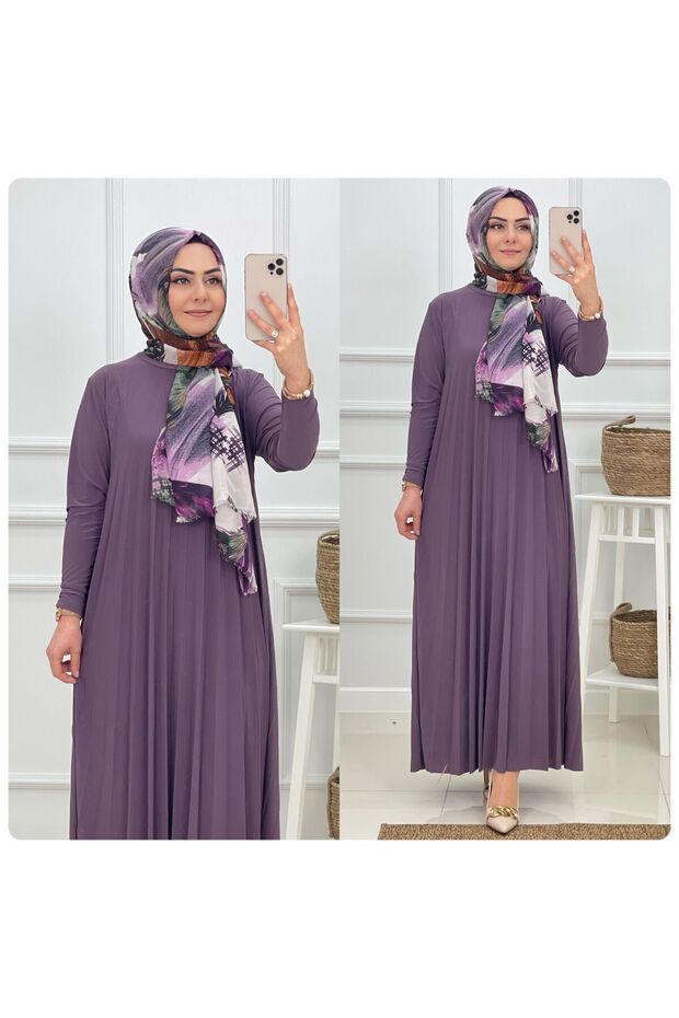 PİLİSELİ SANDY ELBİSE - 2