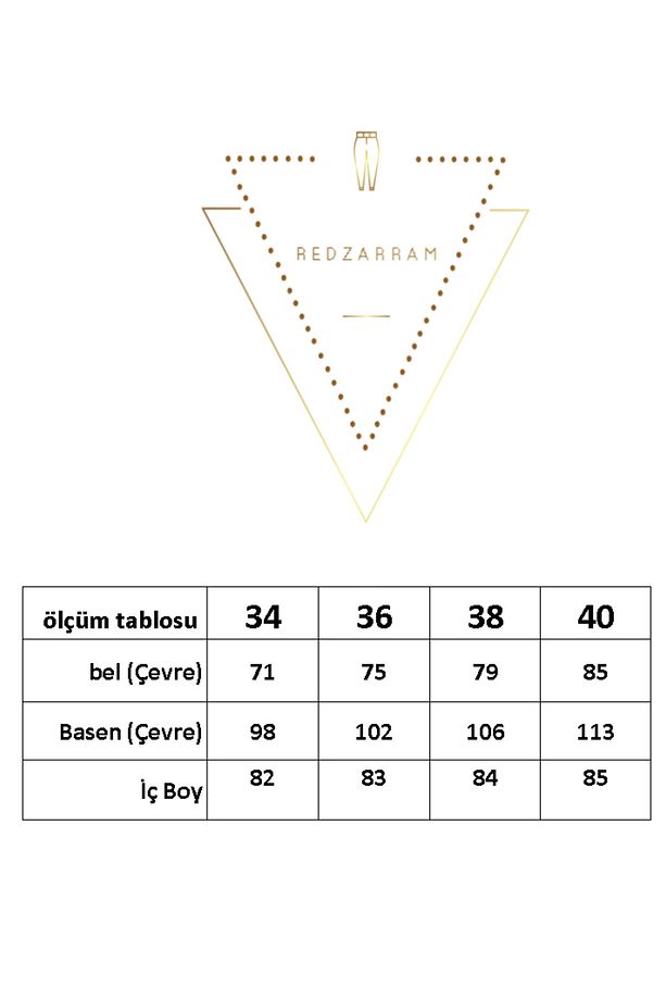 açık mavi arka cep ve ön cep detaylı yüksek bel kadın pantolonu - 8