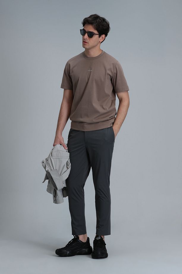 Antony Modern Grafik T- Shirt Deve Tüyü - 4