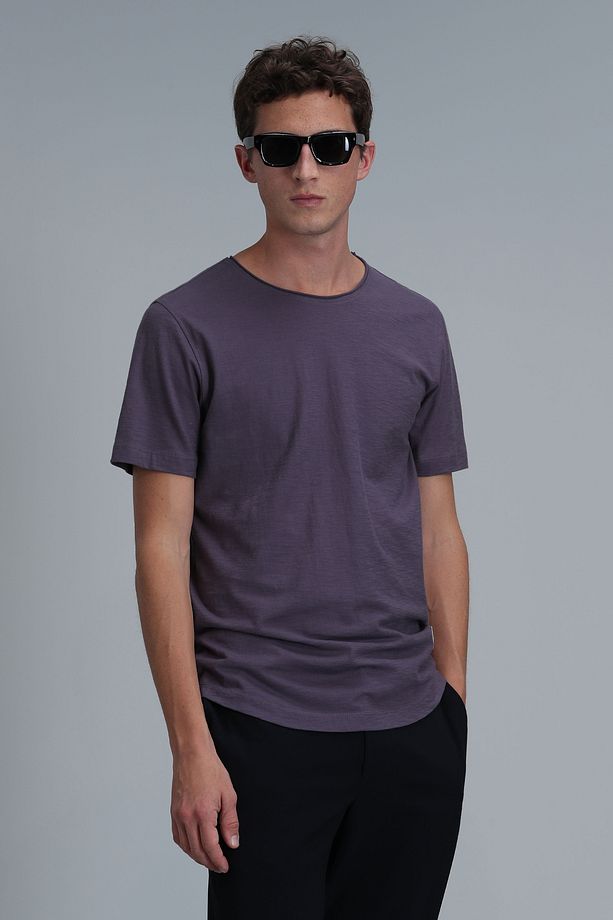 Junya Erkek Basic Tişört Mürdüm - 3