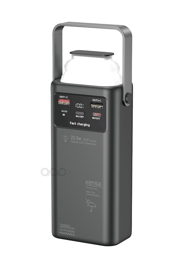 30000 Mah Kendinden Kablolu Led Fener Kamp 22.5 Watt Süper Hızlı Powerbank Iphone Ve Android Uyumlu - 8