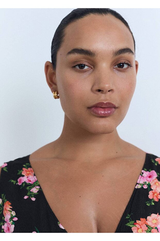 Uzun çiçekli elbise - 6