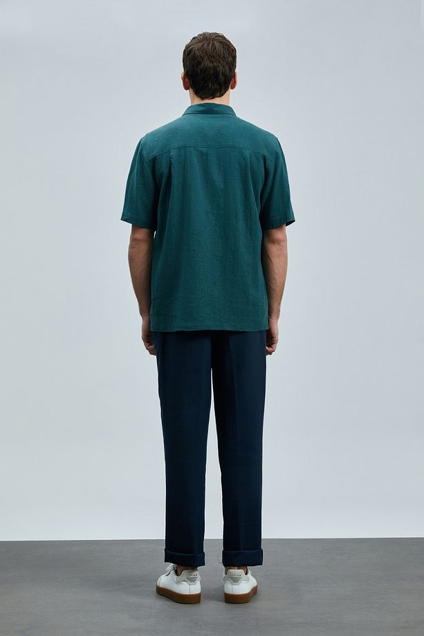 Bert Erkek Basic Gömlek Comfort Fit Yeşil - 6