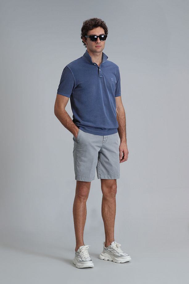 Zegler Spor Erkek Chino Şort Slim Fit Gri - 1