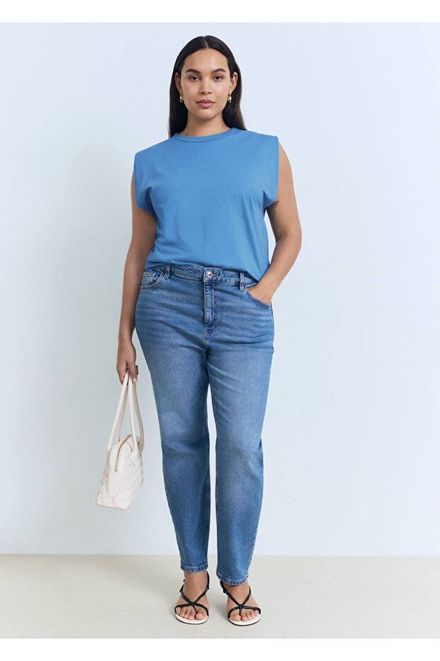 Vatkalı kısa kollu tişört - 5