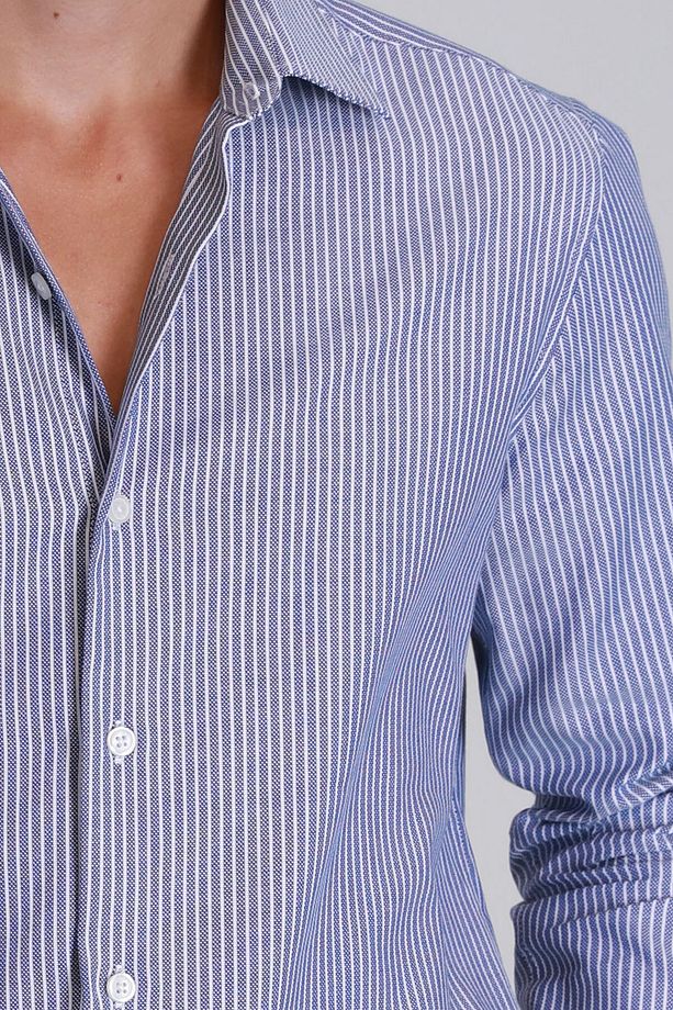 Strıt Erkek Basic Gömlek Slim Fit Lacivert - 3