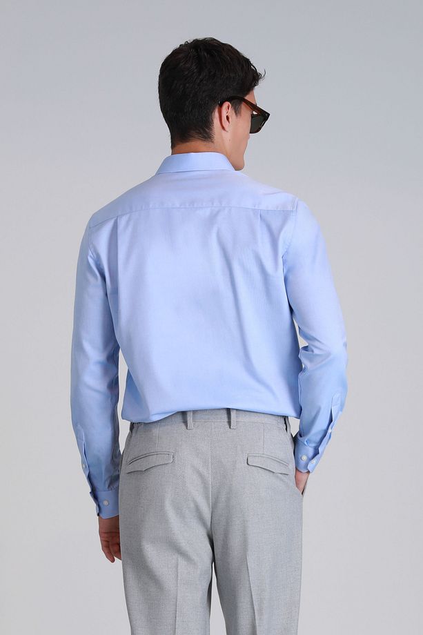 Danıel Erkek Basic Gömlek Slim Fit Mavi - 6