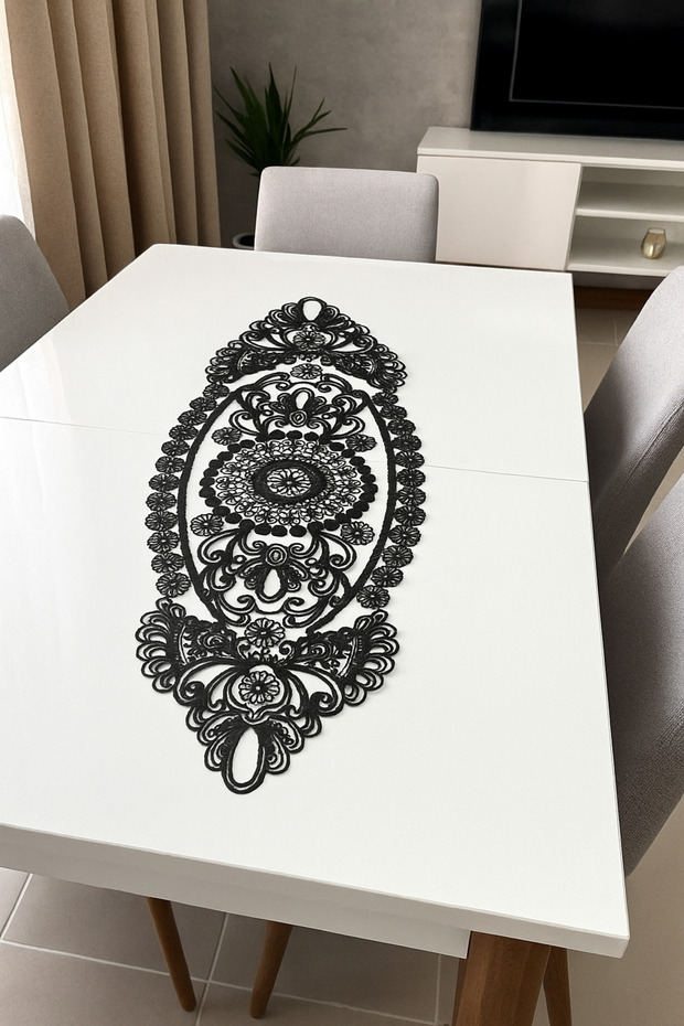 لوح مدفأة بحبل إنجليز بنمط ديزي (38 × 108 سم) - 5