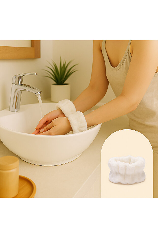 Bamboo Towel Face Washing Bracelet - Water Retaining Double Bracelet